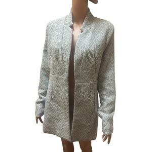 VICI Women’s Open Front Blazer Jacket Gray Black Herringbone Textured Size-M